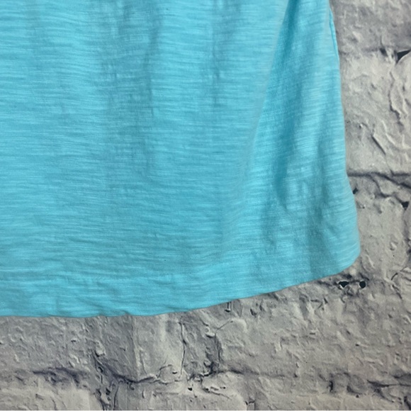 Lilly Pulitzer Wynne 100% Pima Cotton Off Shoulder Ruffle Top Blue Small - Picture 12 of 16